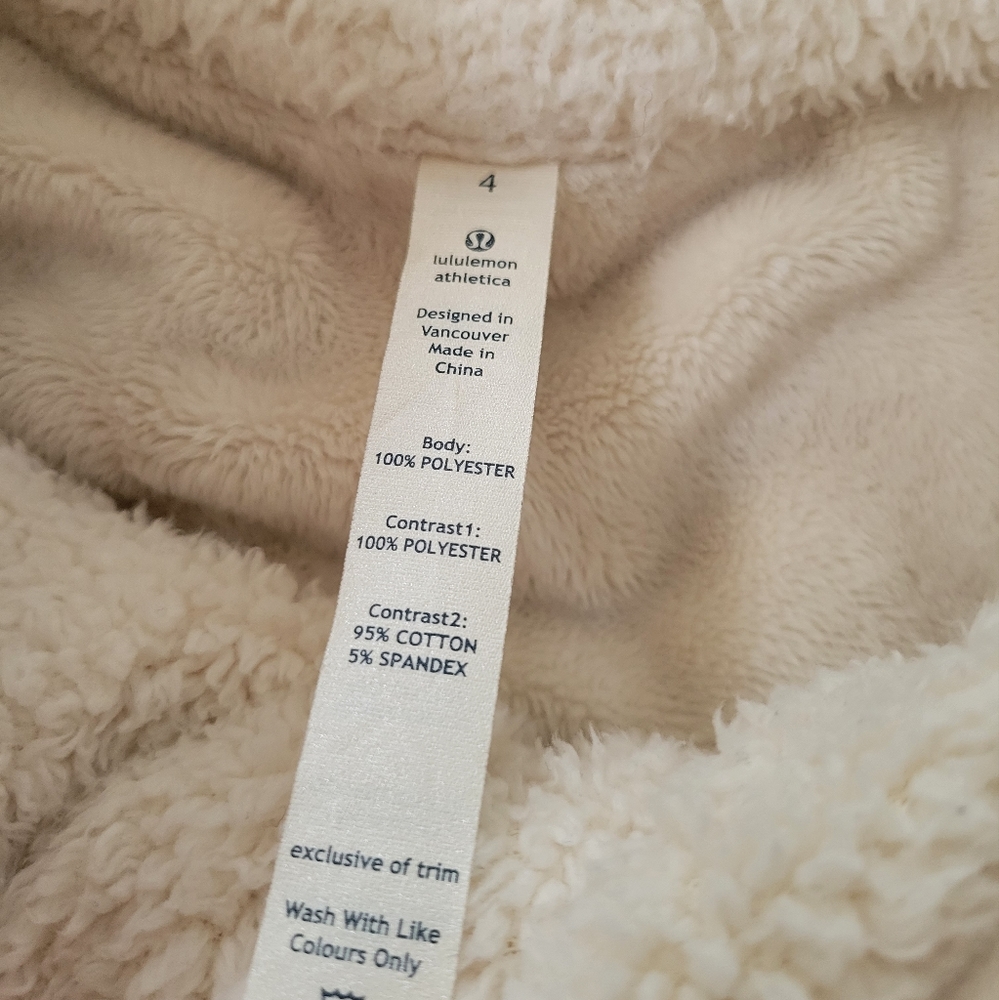 Lululemon Off The Mat Jacket 4 Double Zipper Sherpa - Picture 14 of 14